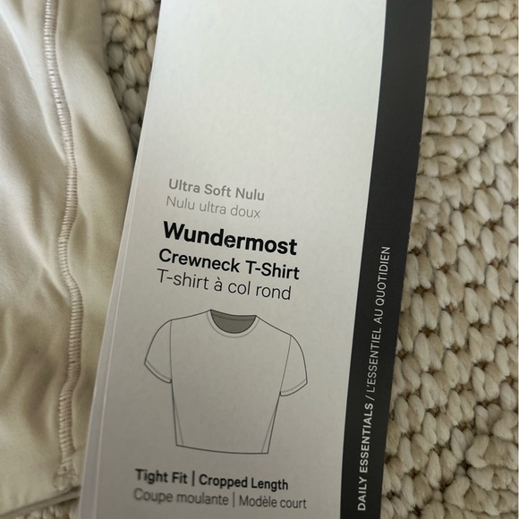 Lululemon Athletica Wundermost Crewneck Cream Short Sleeve Tee - Picture 6 of 7